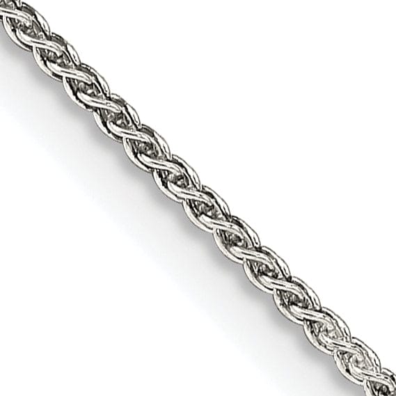 Silver Polished 1.25-mm Solid Round Spiga Chain