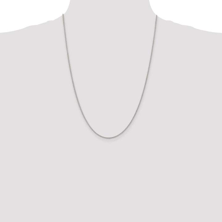 Silver Polished 1.50-mm Solid Round Spiga Chain