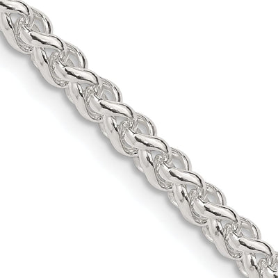 Silver Polished 4.00-mm Solid Round Spiga Chain