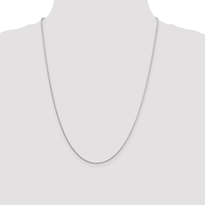 Sterling Silver D.C 1.25-mm Round Spiga Chain