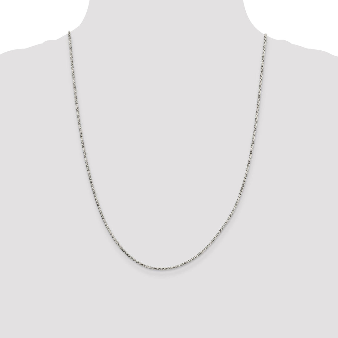 Sterling Silver D.C 1.50-mm Round Spiga Chain