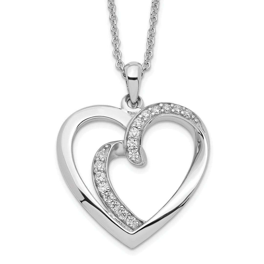 Sterling Silver Soulmate Heart Necklace