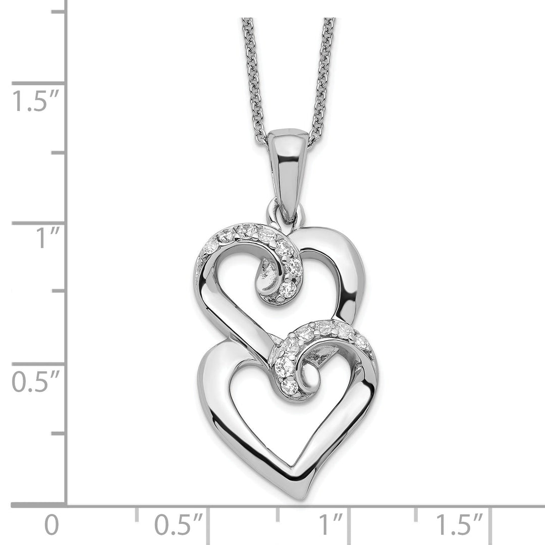 Sterling Silver To My Sister Heart Necklace