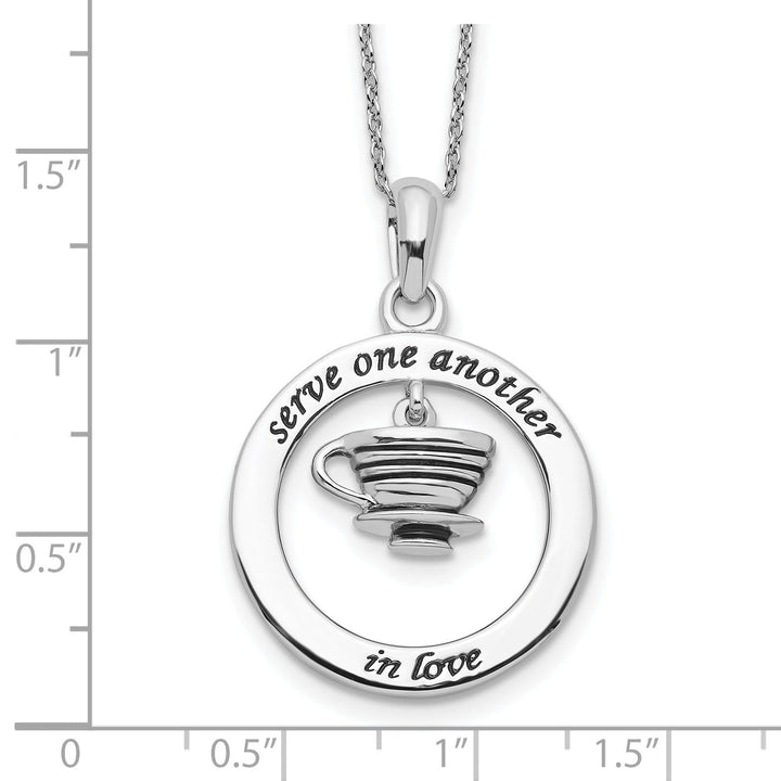 Sterling Silver Serve One Another Necklace