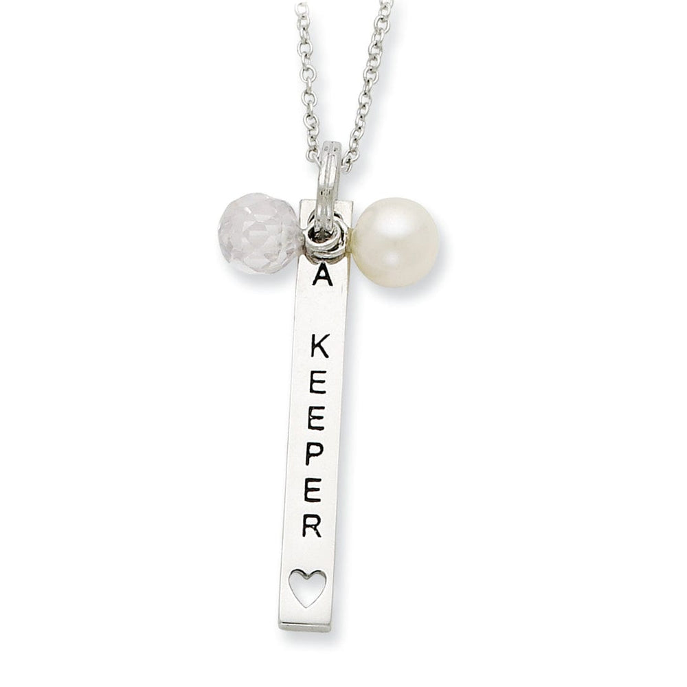 Sterling Silver I Am A Keeper Necklace
