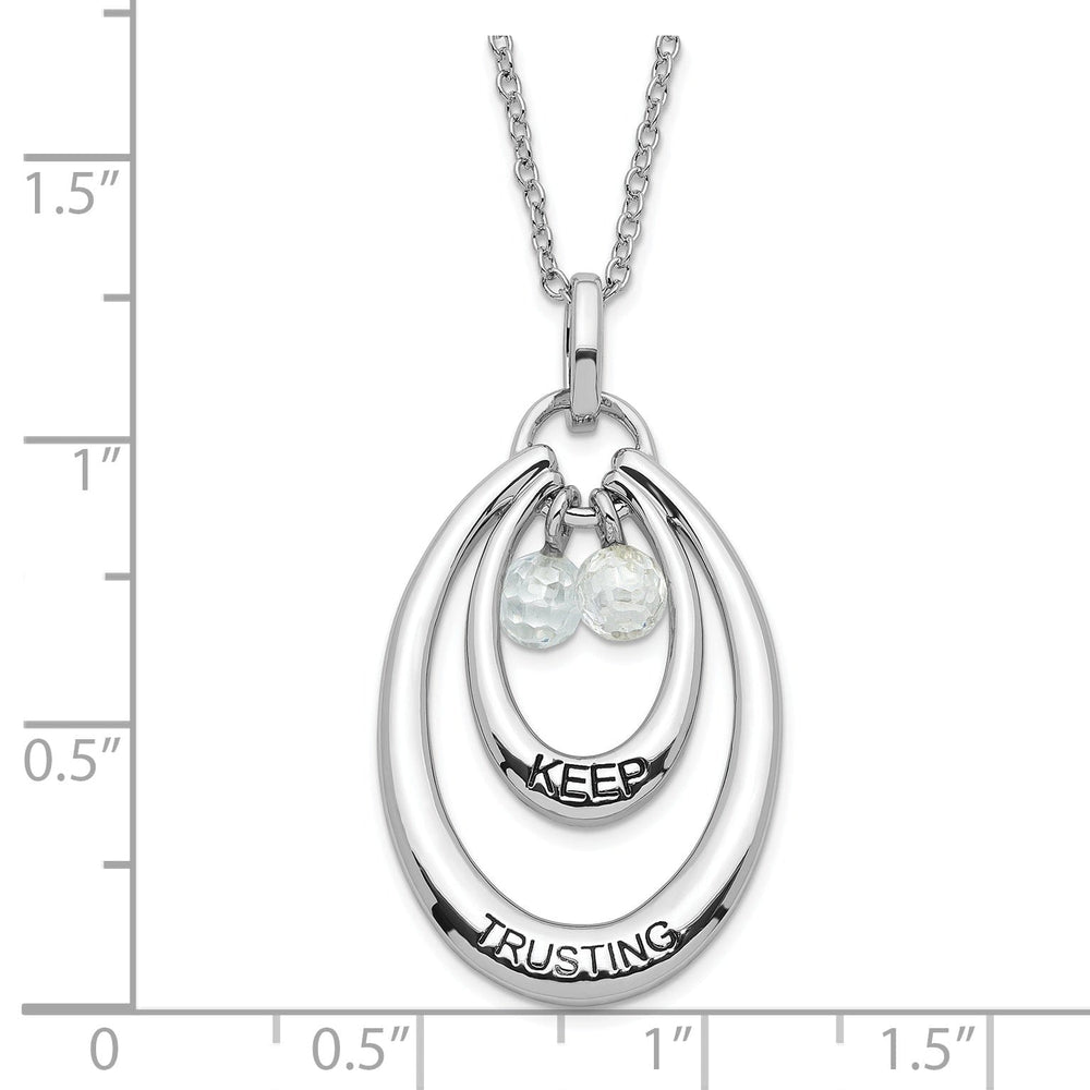 Sterling Silver Keep Trustg Necklace