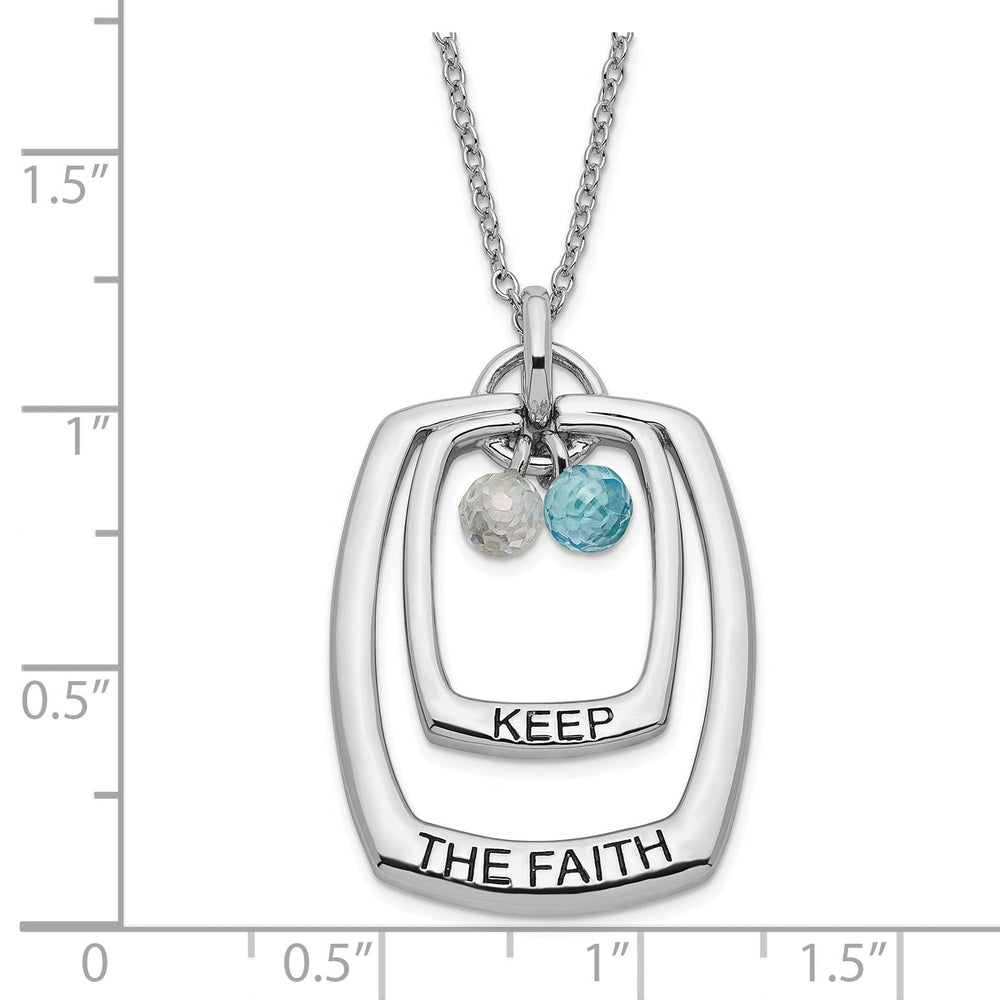 Sterling Silver Keep The Faith Necklace