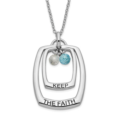 Sterling Silver Keep The Faith Necklace