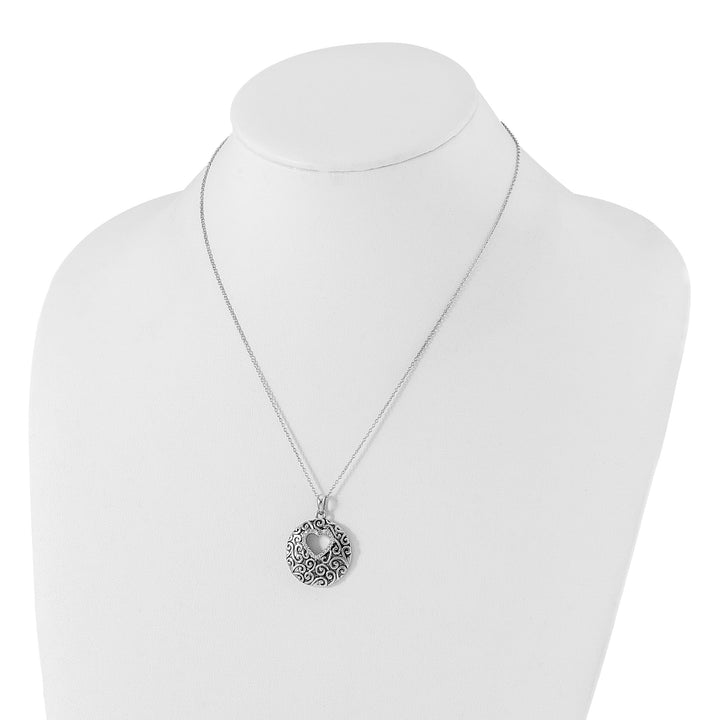 Sterling Silver Heart of a Family Heart Necklace