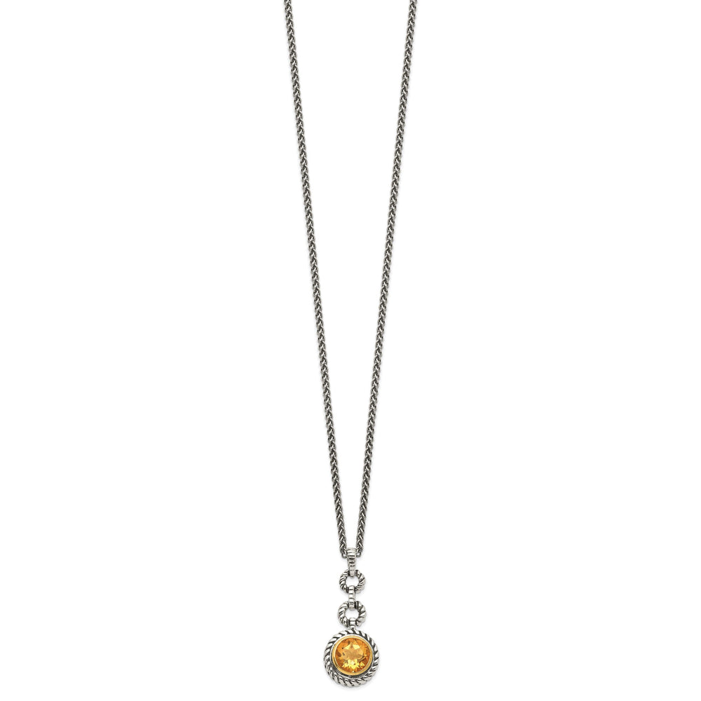 Sterling Silver Gold-plated Citre Necklace