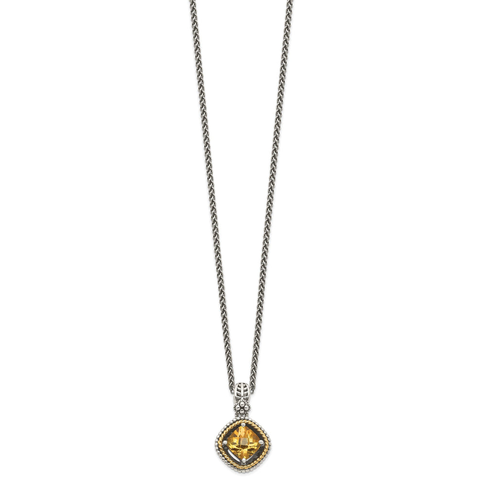 Sterling Silver Gold Citre 18 Necklace