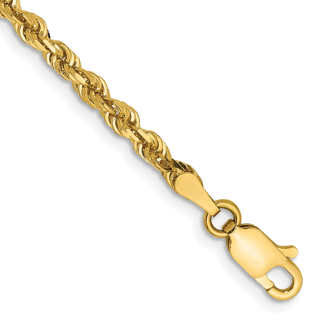 14k Yellow Gold 3.0mm D.C Quadruple Rope Chain