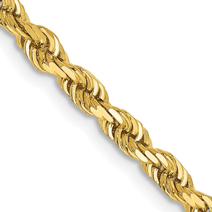 14k Yellow Gold 3.28mm D.C Quadruple Rope Chain