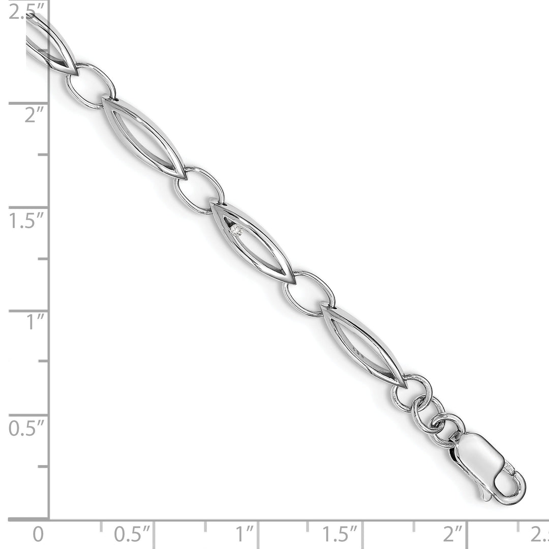 Sterling Silver Diamond White Ice Bracelet