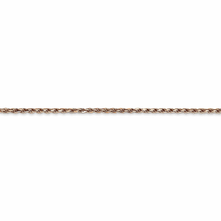 14k Rose Gold 1.8m Solid Diamond Cut Rope Chain