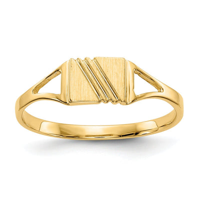 14k Yellow Gold Satin Children's Ring