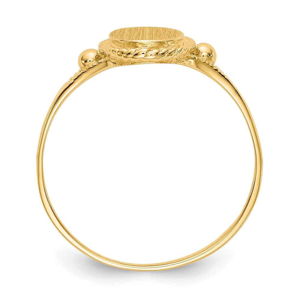 14k Yellow Gold Fancy Signet Children's Ring