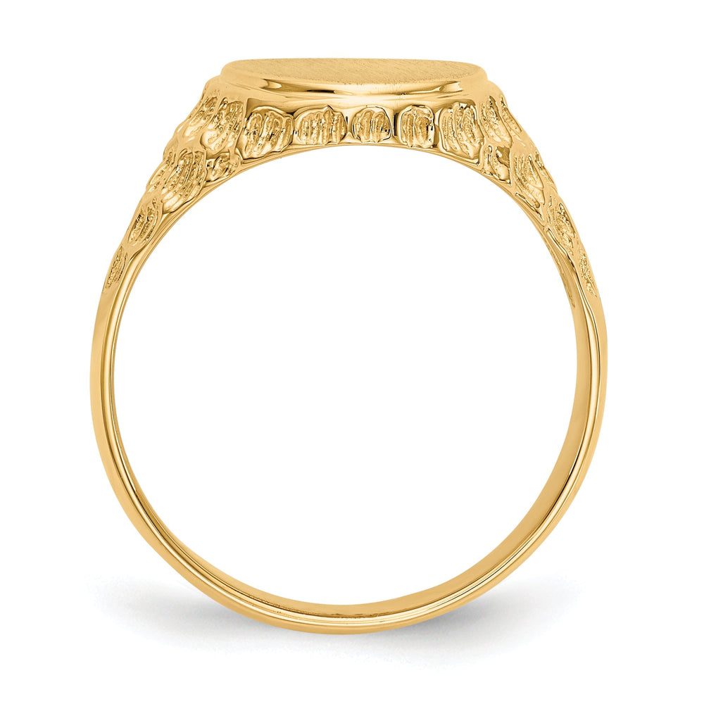 14k Yellow Gold Polished Signet Ring