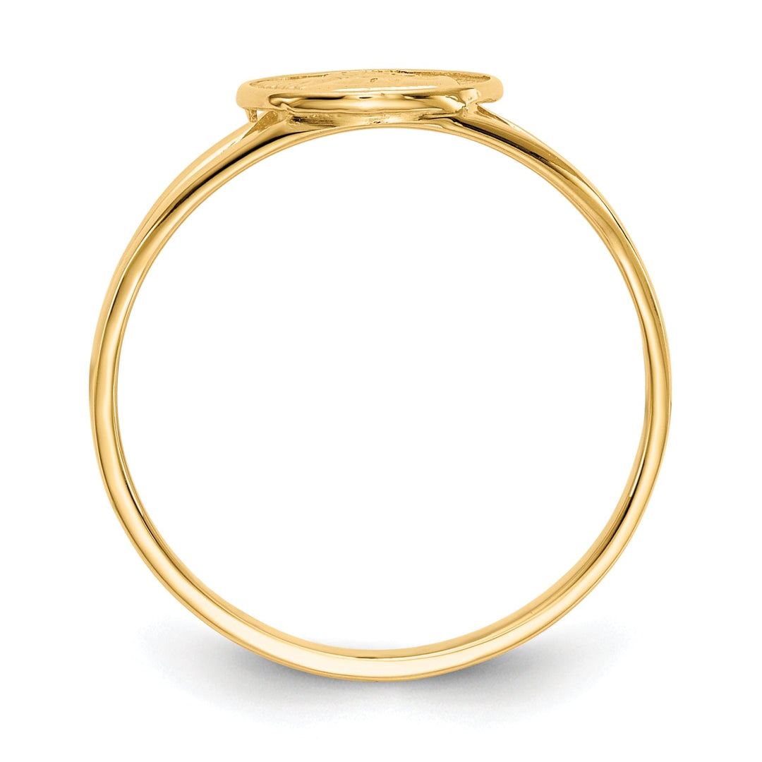 14k Yellow Gold Polished Angel Ring