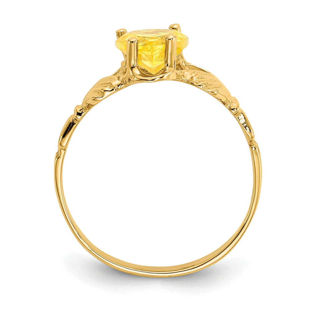 14k Yellow Gold November Birthstone Claddagh Ring