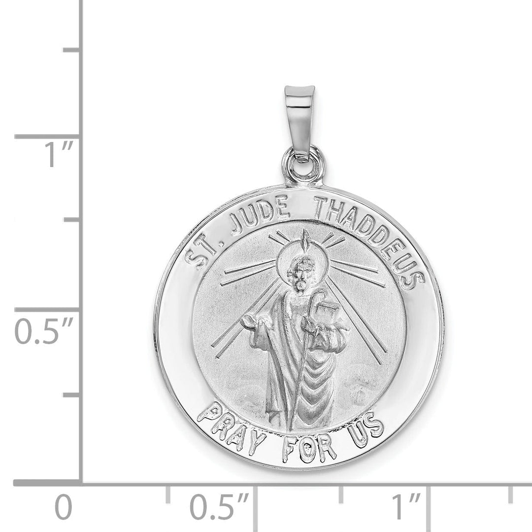 14k Two Tone Gold Saint Jude Medal Pendant