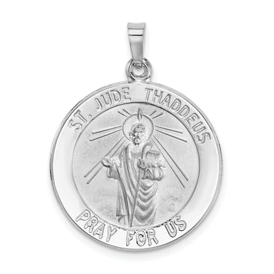 14k Two Tone Gold Saint Jude Medal Pendant