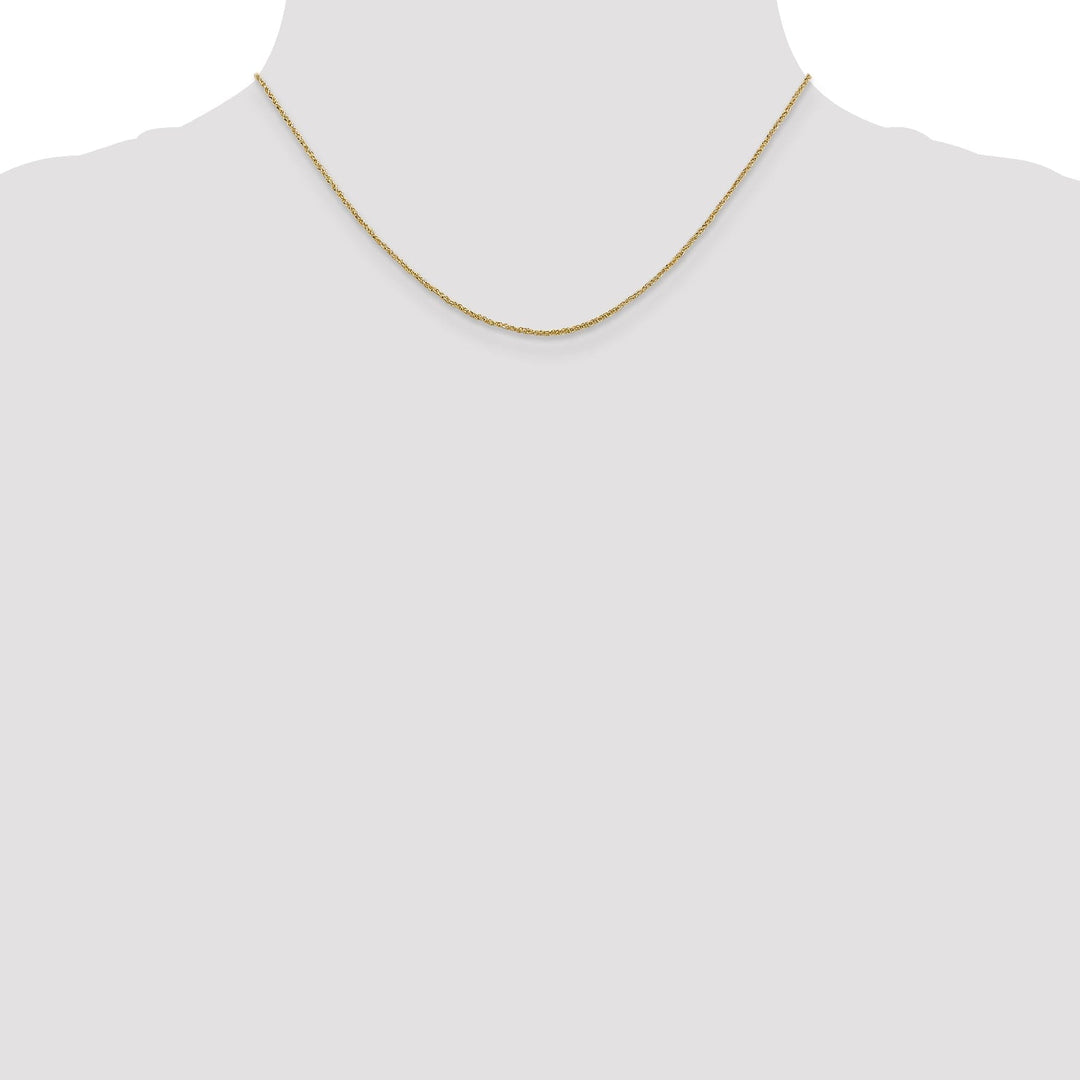 14k Yellow Gold 1.10mm Polished Ropa Chain