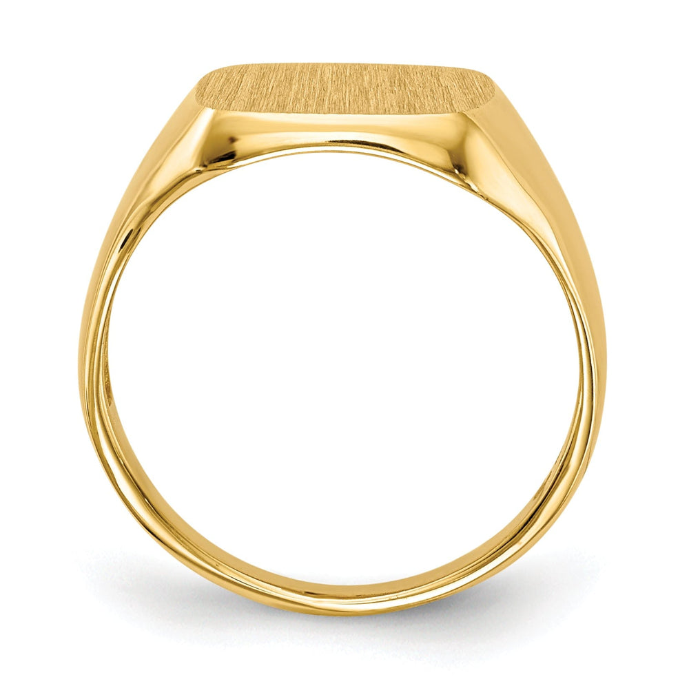 14k Yellow Gold Open Back Hollow Signet Ring