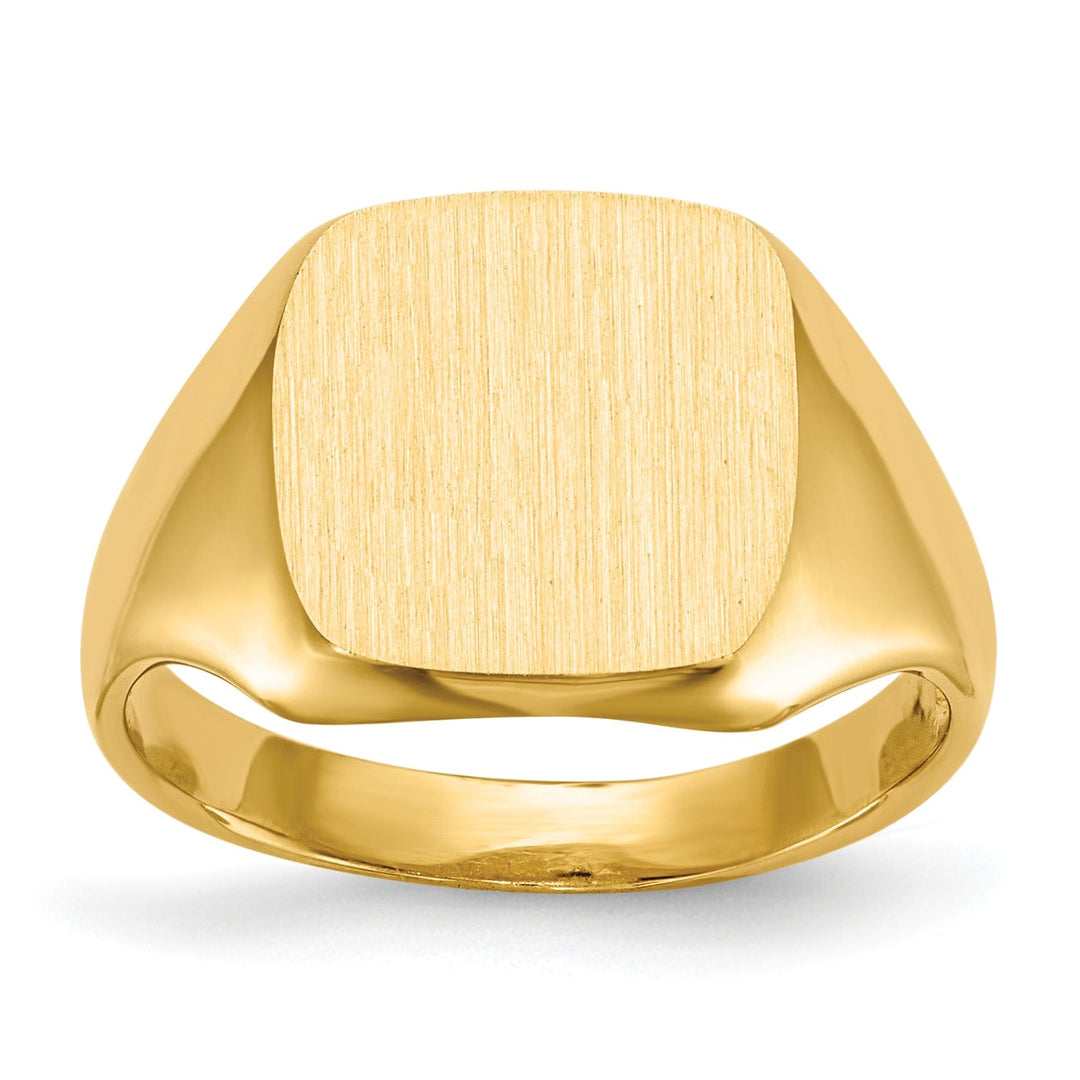 14k Yellow Gold Open Back Hollow Signet Ring