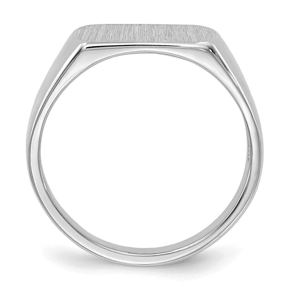 14k White Gold Signet Children's Ring
