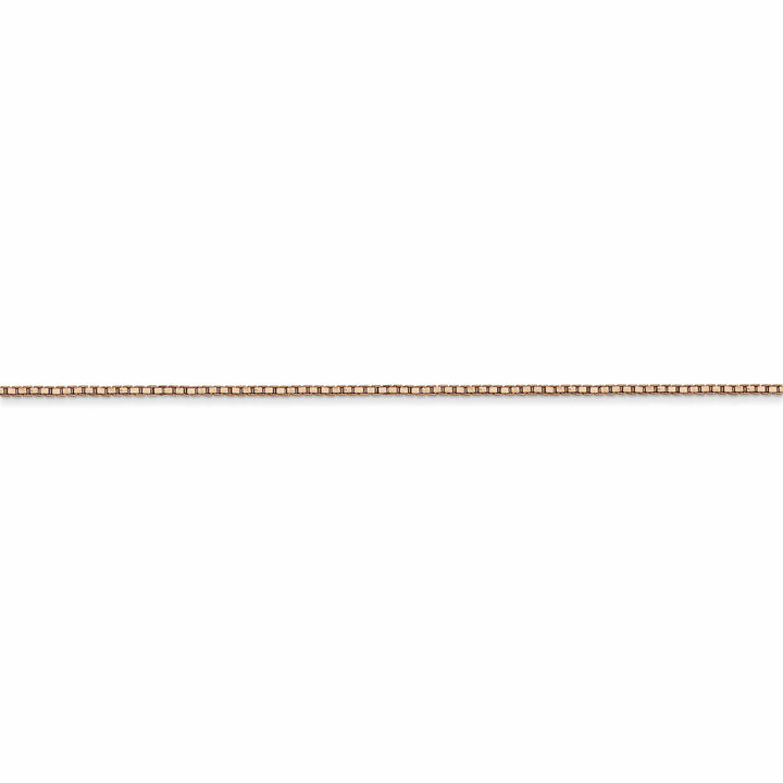 14k Rose Gold 0.80mm Solid Box Link Chain