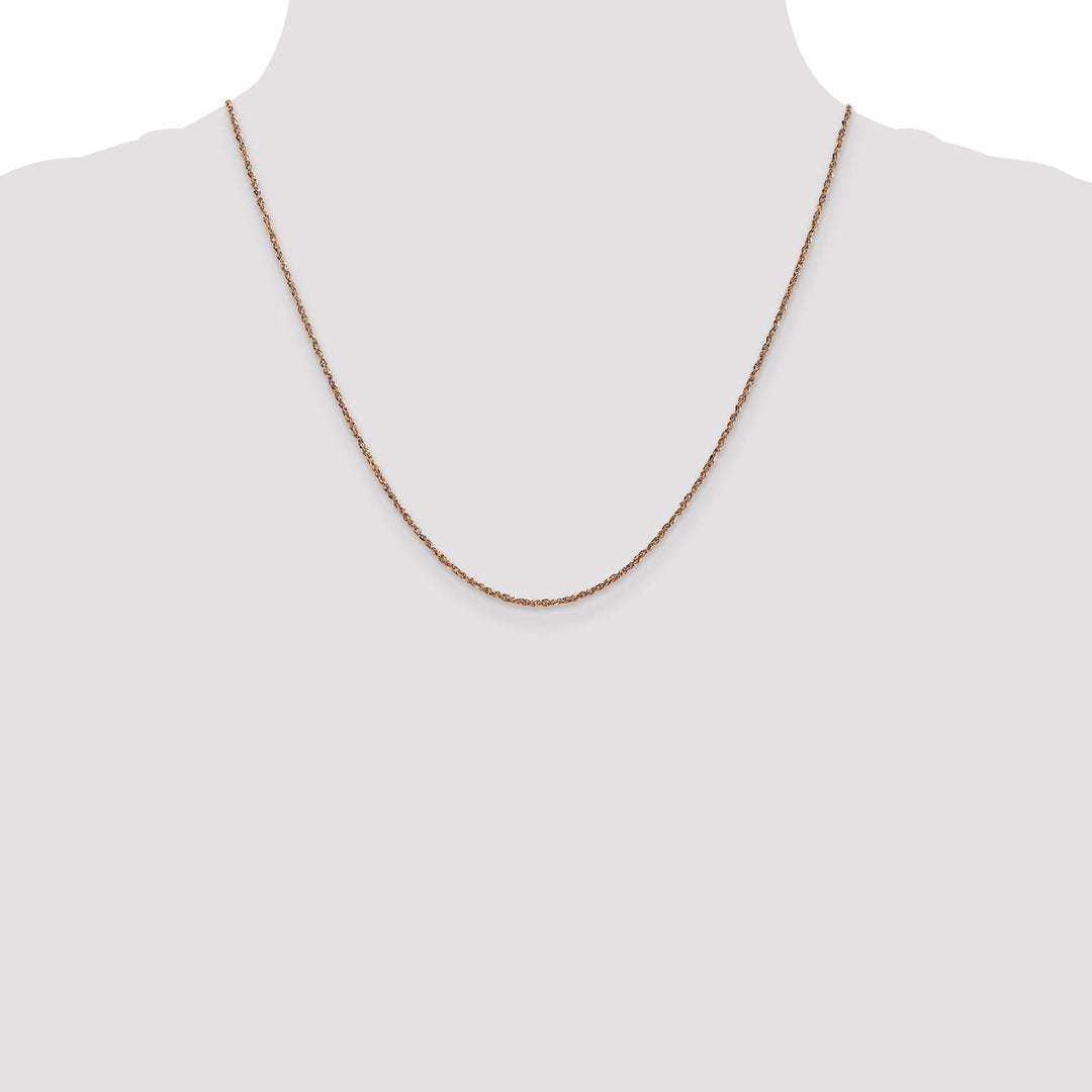 14K Rose Gold Polished 1.70mm Solid Ropa Chain