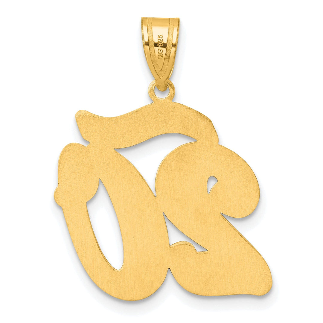 14k Yellow Gold Polished Finish Script Design Number 20 Charm Pendant