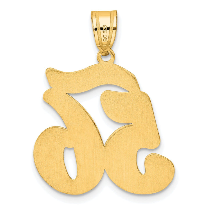 14k Yellow Gold Polished Finish Script Design Number 56 Charm Pendant