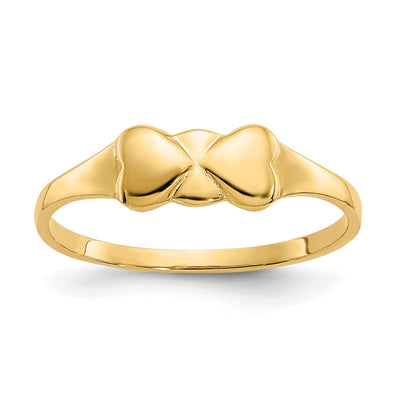 14k Yellow Gold Heart Baby Ring
