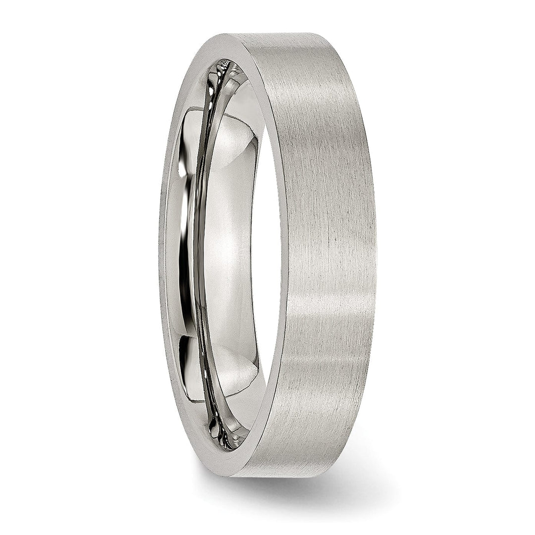 Stainless Steel Flat Brushed 5MM Band Ring