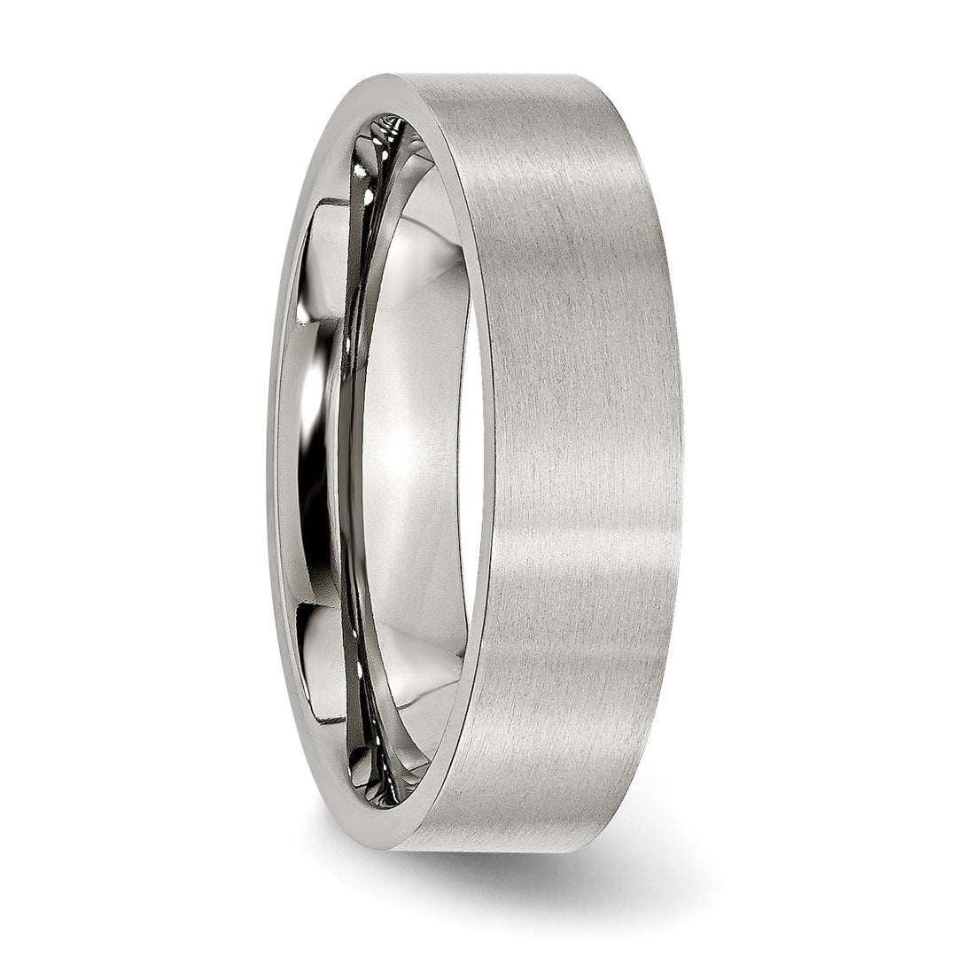 Stainless Steel Flat Brushed 6MM Band Ring