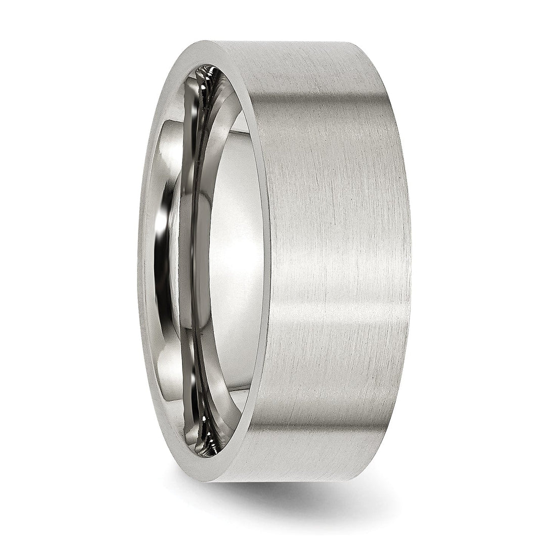 Steel Flat Brushed 8MM Band Unisex Ring