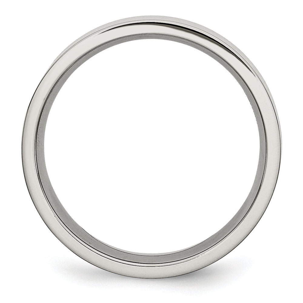 Stainless Steel Flat Polished 6MM Unisex Ring