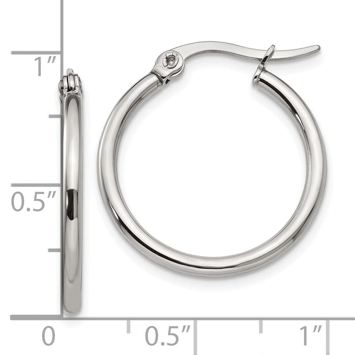 Stainless Steel Hoop Earrings 23MM Diameter