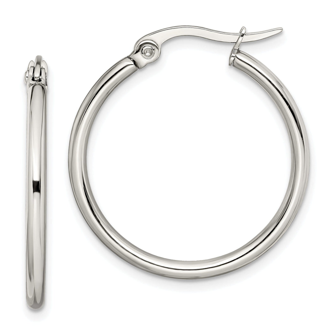 Stainless Steel Hoop Earrings 25MM Diameter