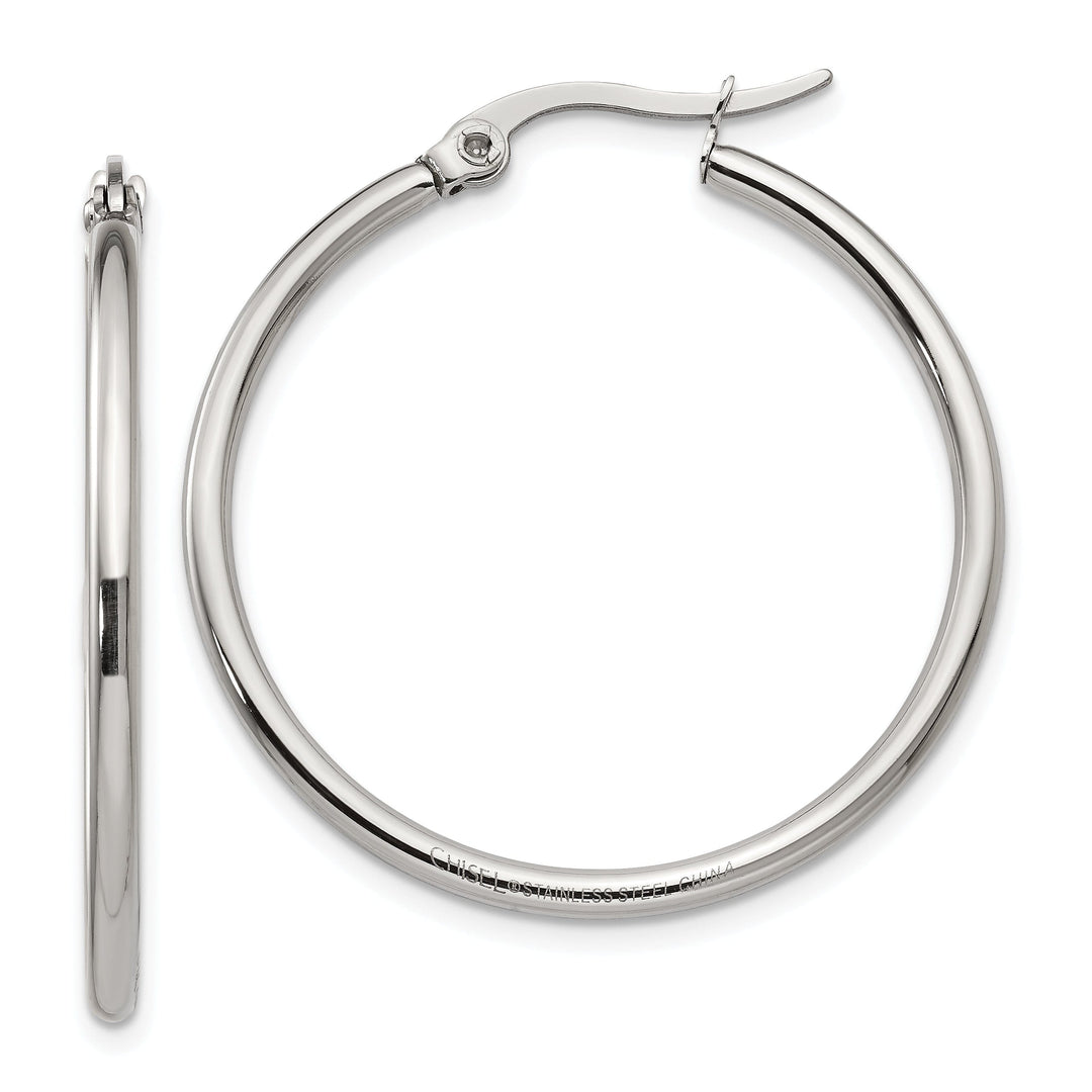Stainless Steel Hoop Earrings 30MM Diameter