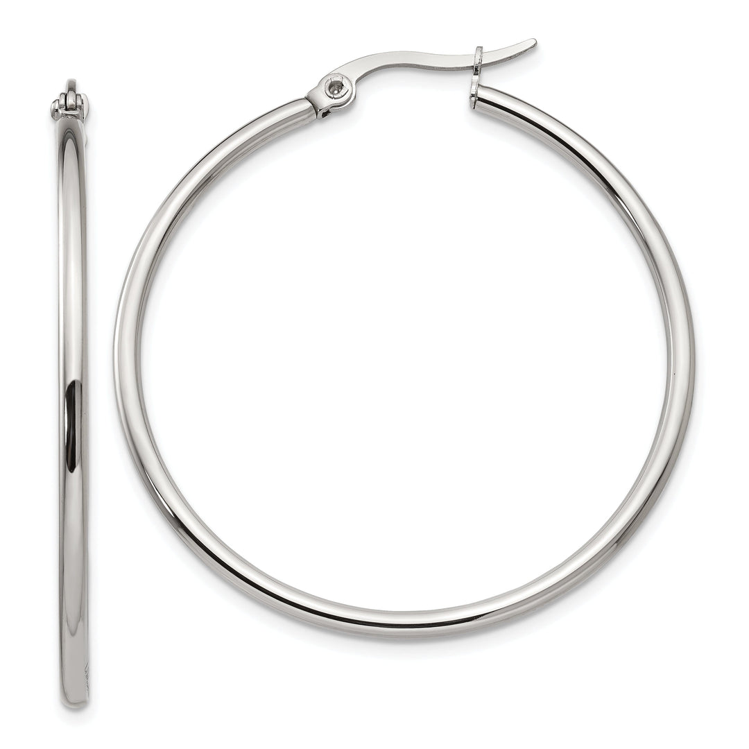 Stainless Steel Hoop Earrings 40.5MM Diameter