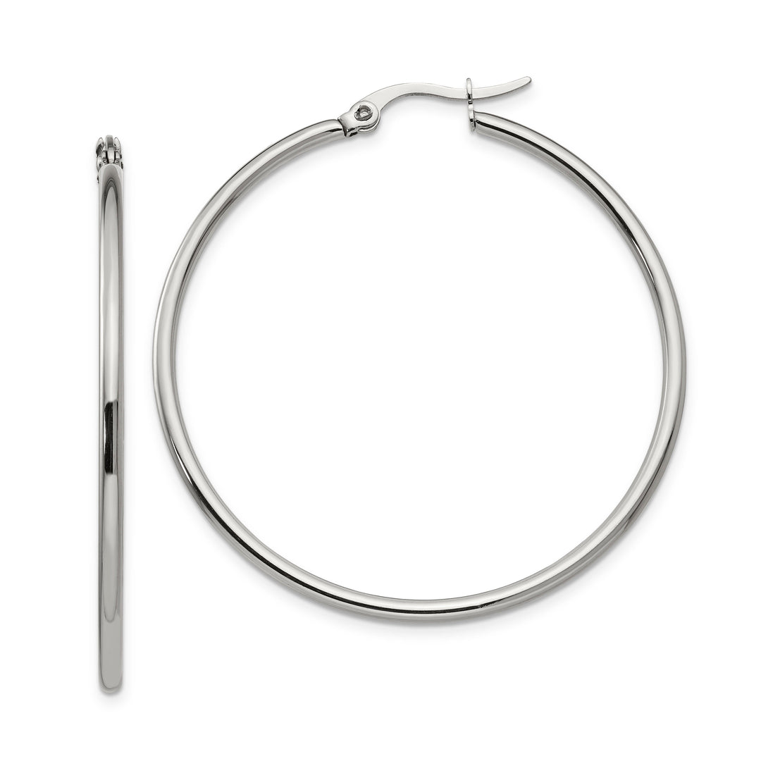Stainless Steel Hoop Earrings 44MM Diameter