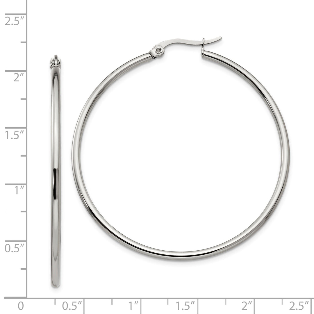 Stainless Steel Hoop Earrings 48MM Diameter