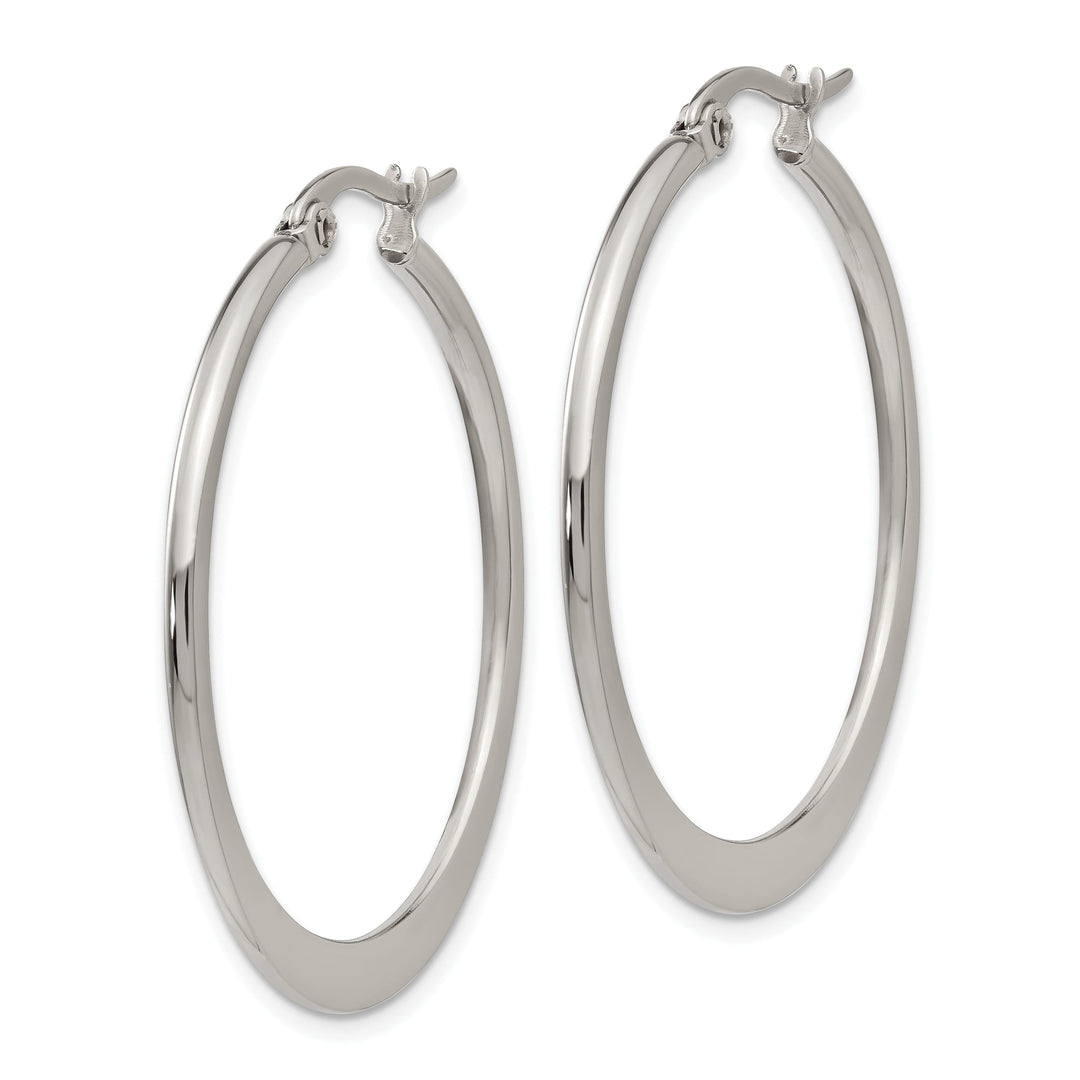 Stainless Steel Hoop Earrings 34MM Diameter