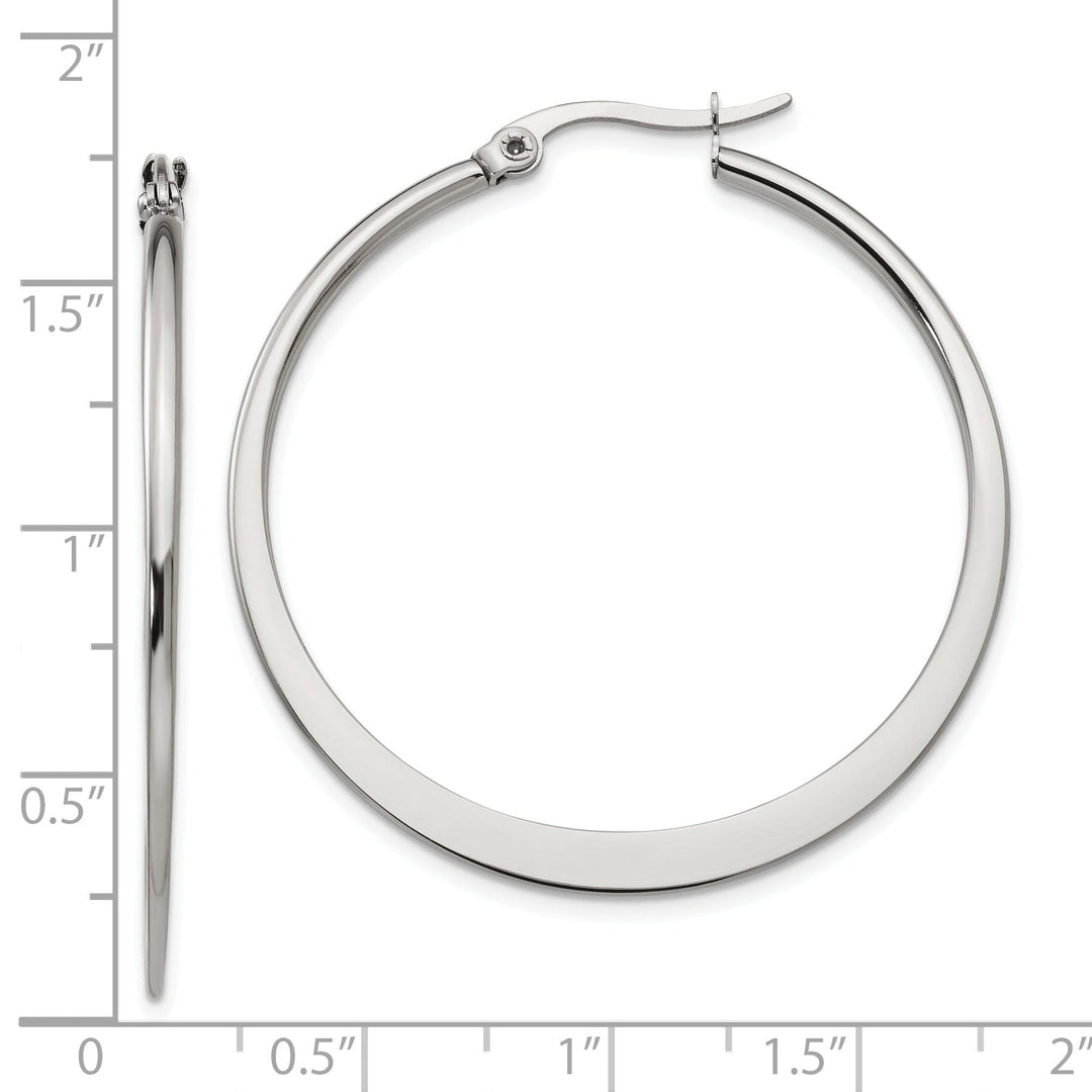 Stainless Steel Hoop Earrings 43MM Diameter