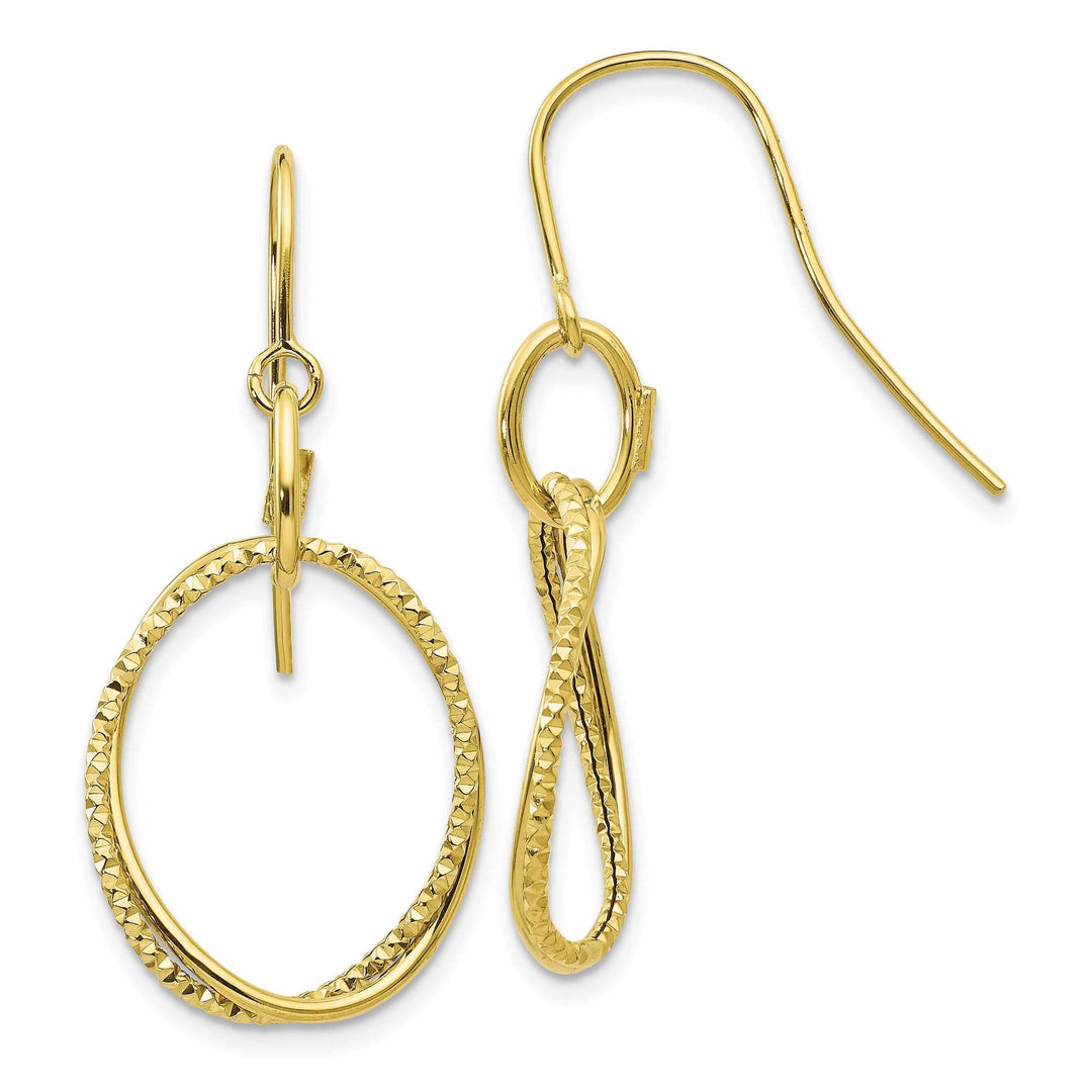10kt Yellow Gold Shepherd Hook Dangle Earring