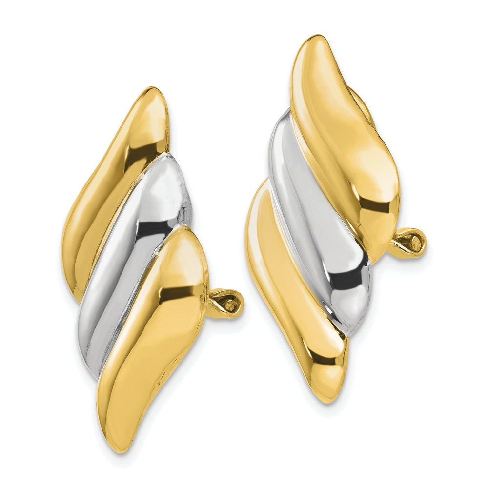 14k Yellow Gold Non-Pierced Omega Back Earrings
