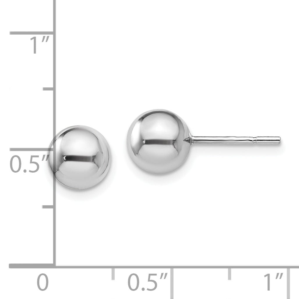 Sterling Silver Polished Ball Post Earrings